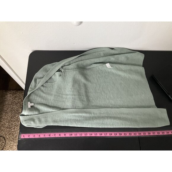 J. Jill‎ Cardigan Women Sz XS Mint Linen Blend Open Lightweight Beach Coastal - Picture 8 of 9